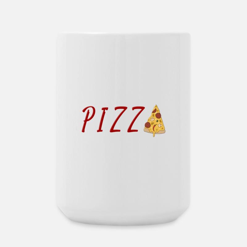 PIZZA - Große Tasse 440 ml - Weiß