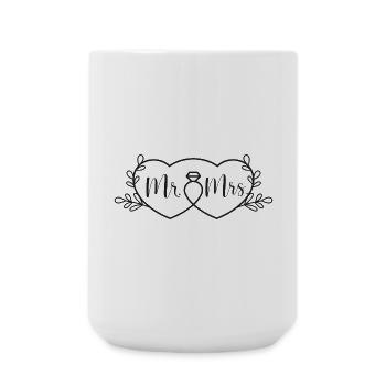 Mr Mrs - Grande tasse 440 ml - blanc - Devant
