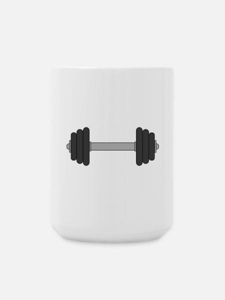 Dumbbell - Large Mug 440 ml - white