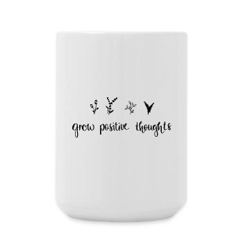 grow positiv thoughts - Nature - Large Mug 440 ml - white - Front