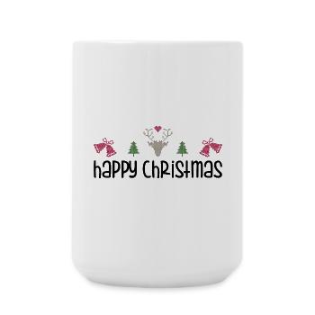 Happy Christmas - Large Mug 440 ml - white - Front