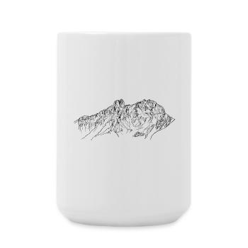 Bischofsmütze, Gosaukamm Salzkammergut Mountains Alps - Large Mug 440 ml - white - Front
