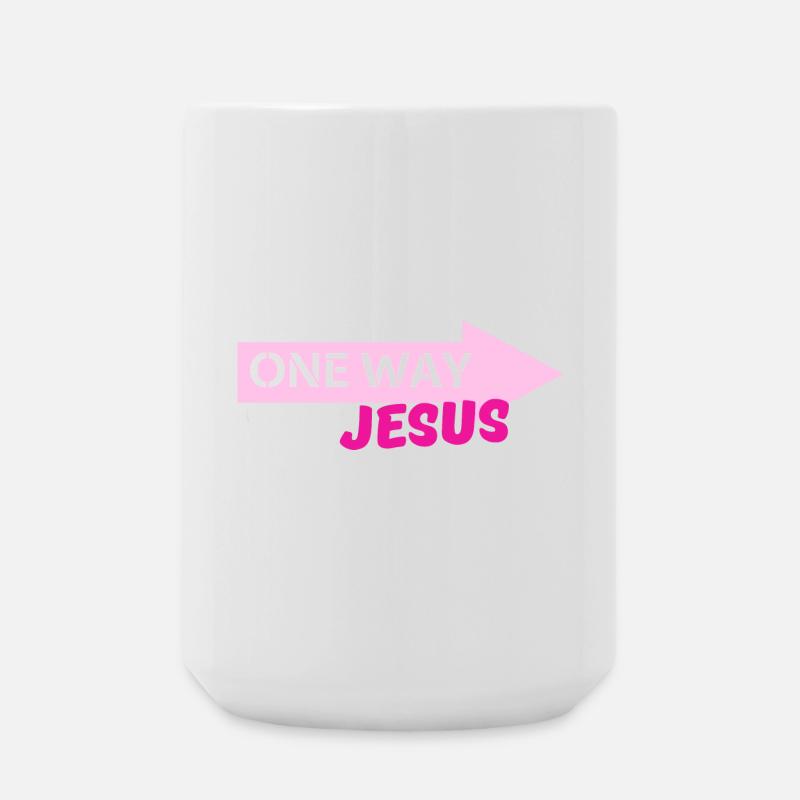 Einweg-Jesus-Pfeil - Große Tasse 440 ml - Weiß