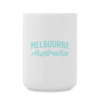 Melbourne Australia Vintage Travel - Large Mug 440 ml - white - Front