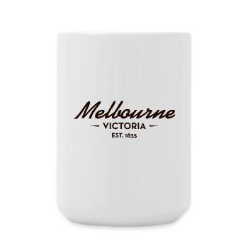 Melbourne, Victoria, fondée en 1835 - Grande tasse 440 ml - blanc - Devant