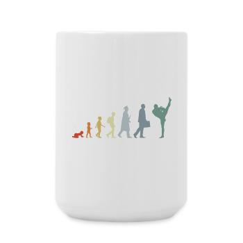 Vintage Kickboxing Evolution - Große Tasse 440 ml - Weiß - Vorne