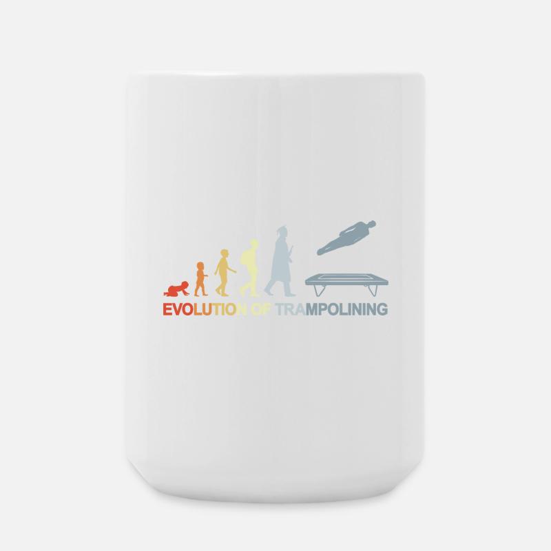 Vintage Trampolinspringer Evolution - Große Tasse 440 ml - Weiß