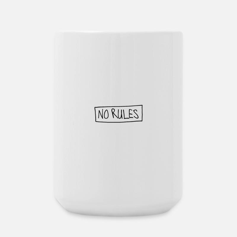 NO RULES - Große Tasse 440 ml - Weiß