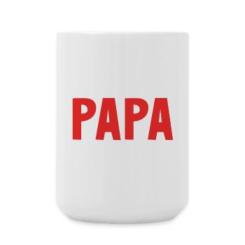FATHER'S DAY. HAPPY FATHER'S DAY. DAD. HAPPY BIRTHDAY. - Large Mug 440 ml - white - Front