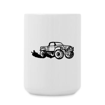 Pickup schwarz - Große Tasse 440 ml - Weiß - Vorne
