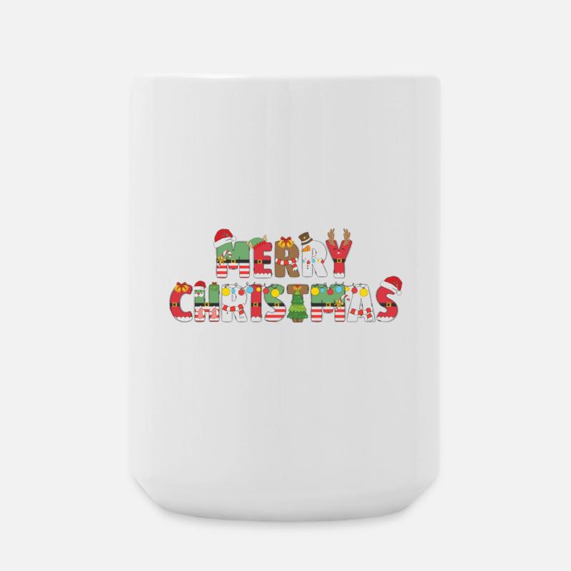 Merry Christmas - Große Tasse 440 ml - Weiß