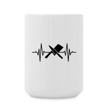 Cleaver heart palpitations - Large Mug 440 ml - white - Front