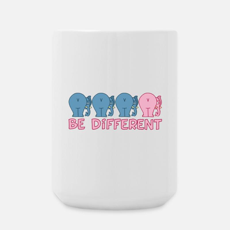 Un éléphant différent - Grande tasse 440 ml - blanc