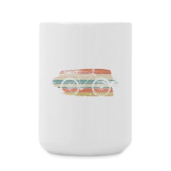 Retro Sunglasses Sunset Stripes - Large Mug 440 ml - white - Front