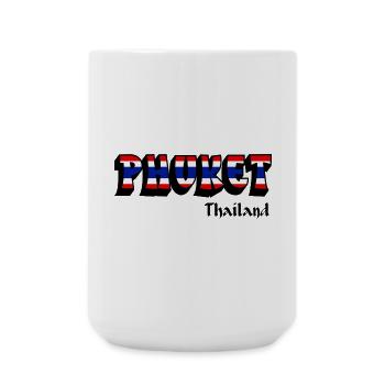Phuket Thailand Flaggen Design - Große Tasse 440 ml - Weiß - Vorne