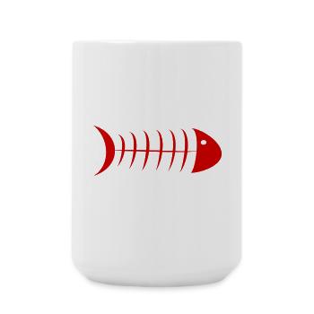 FISH. APRIL FOOL. HOLIDAY. SUMMER. HUMOR - Large Mug 440 ml - white - Front