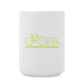 bester Opa Fahrrad Mountainbike Radeln Kritzeln - Große Tasse 440 ml - Weiß - Vorne