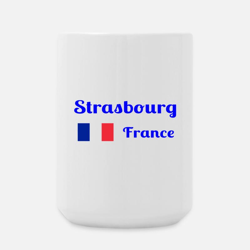 Straßburg Frankreich - Stilvolle Drucke - Große Tasse 440 ml - Weiß