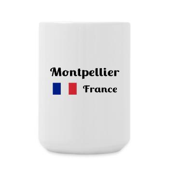 Montpellier, France- Stylish prints - Large Mug 440 ml - white - Front