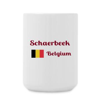 Schaerbeek Belgien - Stilvolle Drucke - Große Tasse 440 ml - Weiß - Vorne