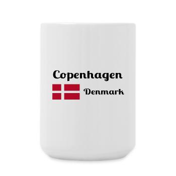 Copenhagen Denmark - Stylish prints - Large Mug 440 ml - white - Front