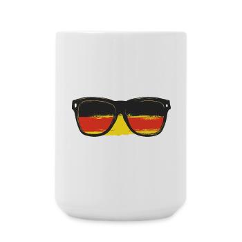 Sonnenbrille Deutschland Flagge - Große Tasse 440 ml - Weiß - Vorne