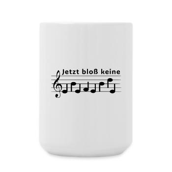 Jetzt bloß keine Ehefehde - Notenschrift Musiker - Große Tasse 440 ml - Weiß - Vorne