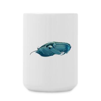 Majestätischer Mantarochen II : Anmut unter Wasser - Große Tasse 440 ml - Weiß - Vorne