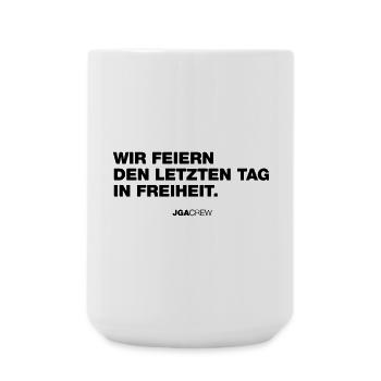Bachelor party: Last day in freedom (bachelor party) - Large Mug 440 ml - white - Front