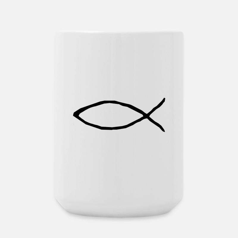 Christian fish - Large Mug 440 ml - white