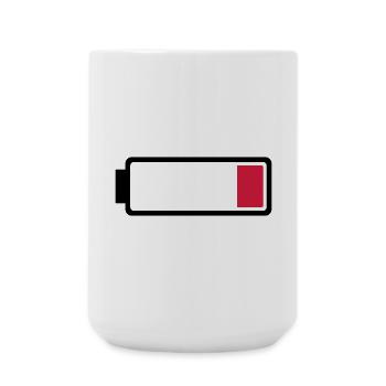 Batterie / Batterie faible - Grande tasse 440 ml - blanc - Devant
