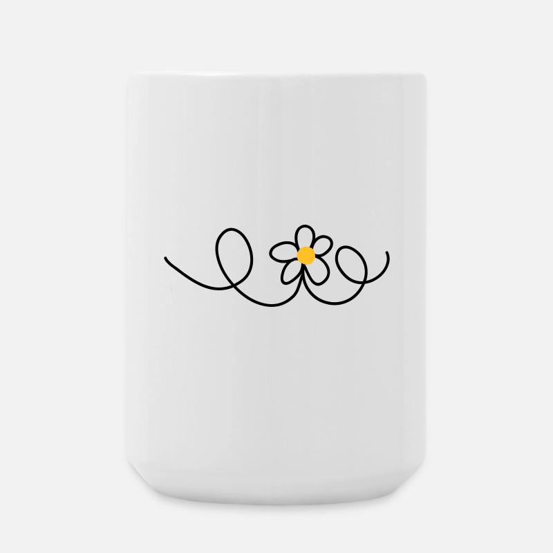 Blume - Große Tasse 440 ml - Weiß