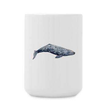 Gray whale - Gray whale - Baleine grise - Large Mug 440 ml - white - Front