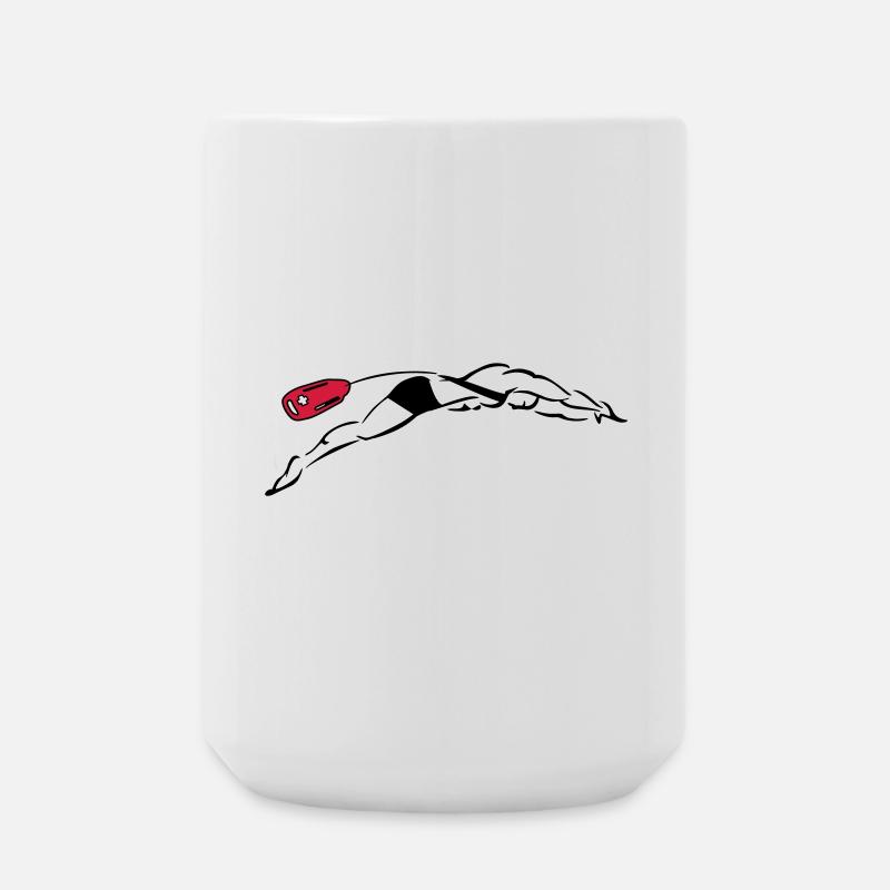 Rettungsschwimmer Tauch - Große Tasse 440 ml - Weiß