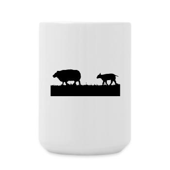 Schafe - Große Tasse 440 ml - Weiß - Vorne