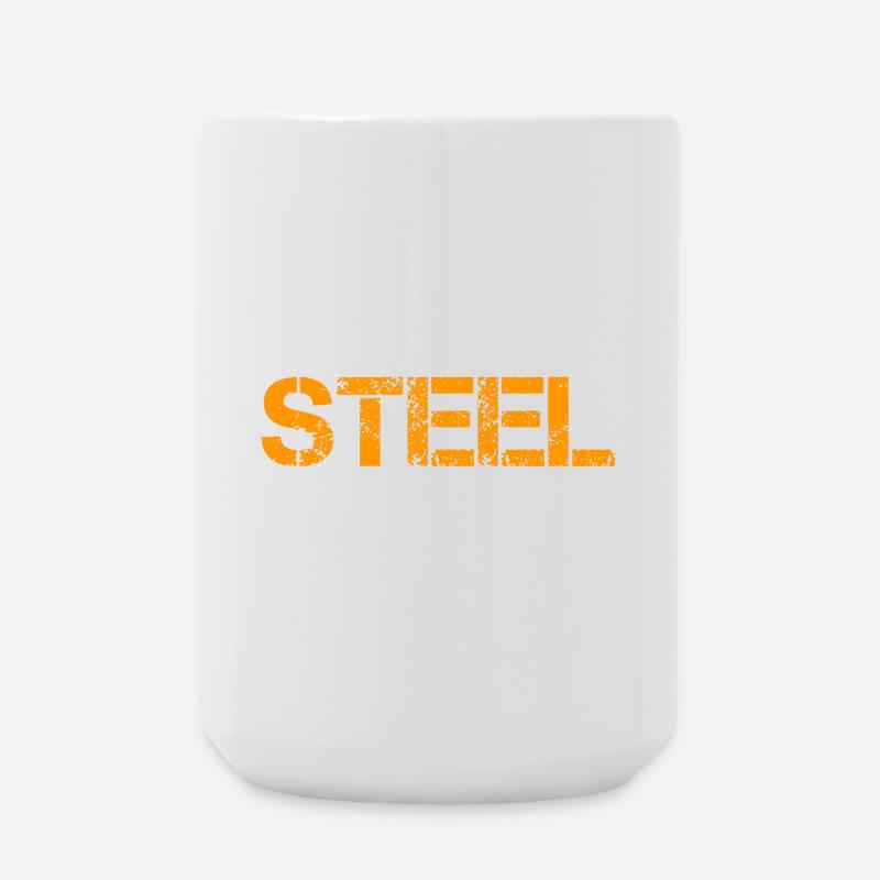 acier - Grande tasse 440 ml - blanc