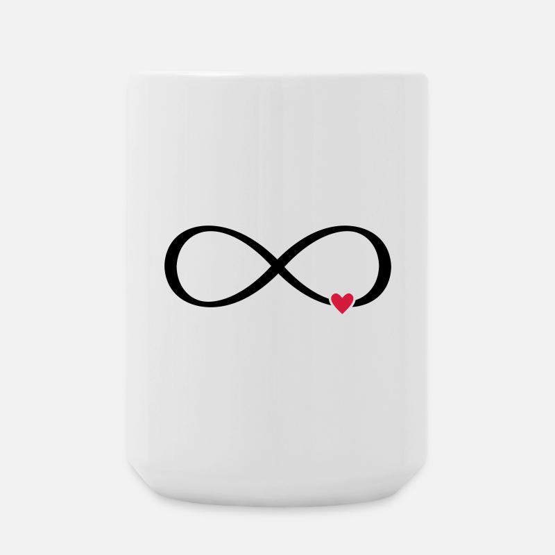 Unendlichkeitszeichen Herz Liebe Geschenk - Große Tasse 440 ml - Weiß