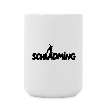 Schladming Snowboard Snowboarder - Große Tasse 440 ml - Weiß - Vorne