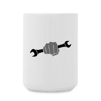 Faust Schraubenschlüssel - Große Tasse 440 ml - Weiß - Vorne