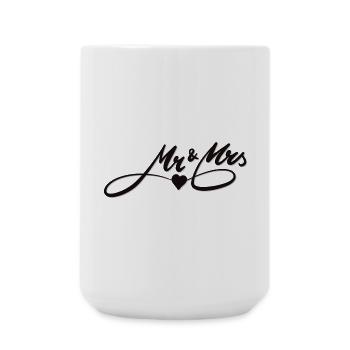 Romantic love design with heart motif - Large Mug 440 ml - white - Front