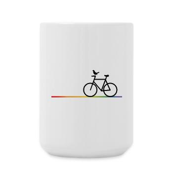 Rainbow Bike Route avec Black Bike - Grande tasse 440 ml - blanc - Devant
