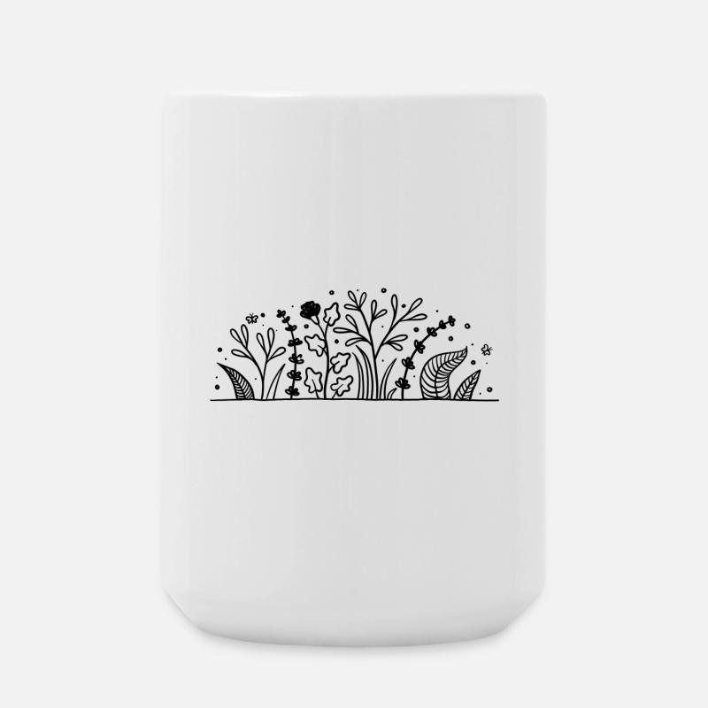 Pflanzen - Große Tasse 440 ml - Weiß