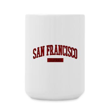 San Francisco Retro Schriftzug - Große Tasse 440 ml - Weiß - Vorne