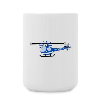 Helicopter Police Kids - Large Mug 440 ml - white - Front