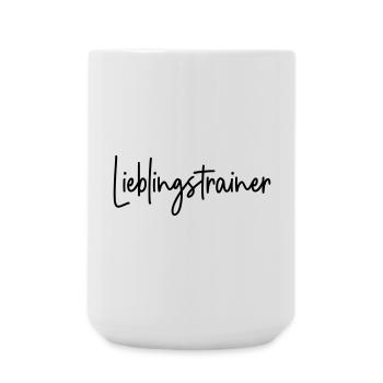 Lieblingstrainer Trainer - Große Tasse 440 ml - Weiß - Vorne