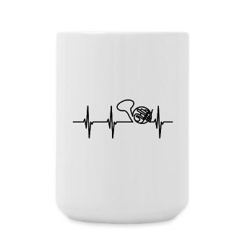 Cor d’harmonie ECG Heart Line - Grande tasse 440 ml - blanc - Devant