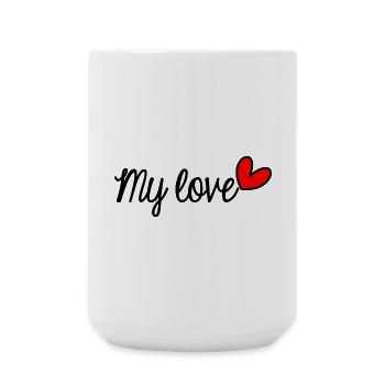 MOTHER'S DAY. HAPPY MOTHER'S DAY. MOM - Large Mug 440 ml - white - Front