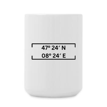 Coordonnées Dietikon Zurich Minimaliste - Grande tasse 440 ml - blanc - Devant