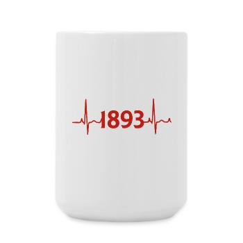 Stuttgart 1893 Herzschlag Puls Liebe - Große Tasse 440 ml - Weiß - Vorne
