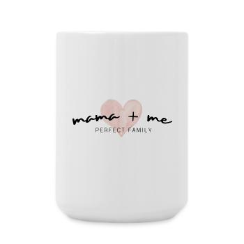 Ensemble maman et enfant | Famille parfaite | Dicton d’enfant - Grande tasse 440 ml - blanc - Devant